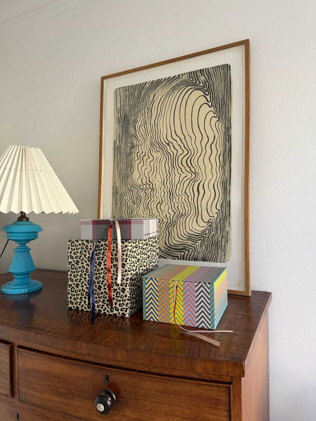 Medium Box, Stripes Multi